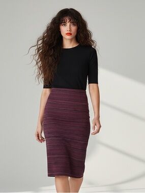 Lululemon Tube and From Skirt Cyber Red Grape Bordeaux Drama Pencil Skirt Sz 2